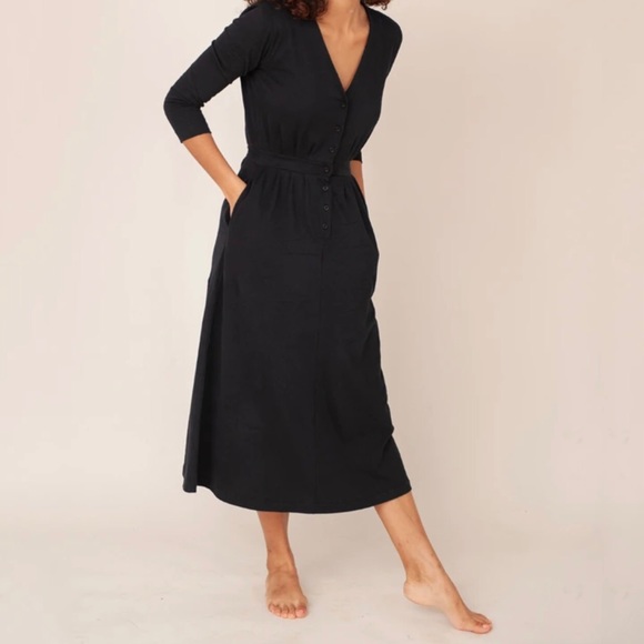 NWT Beaumont Organic Ruth Dress in Black - Picture 1 of 11